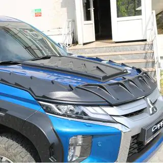 Комплект накладок на капот DRAGON (2019+, 3 шт) Mitsubishi L200 2015-2024 рр. фото 1